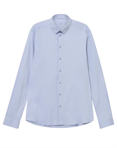 Mos Mosh Gallery - MMGMarco Jersey Skjorte - Light Blue 